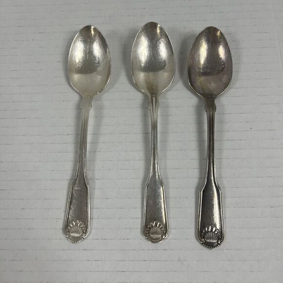 Oneida COMMUNITY SILVER SHELL Silverplate Oval Soup Table Spoon (1) 6 7/8" - Picture 6 of 7